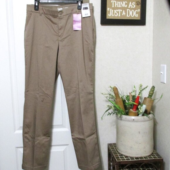 Lee Straight Midrise Khaki Slacks - Picture 3 of 10